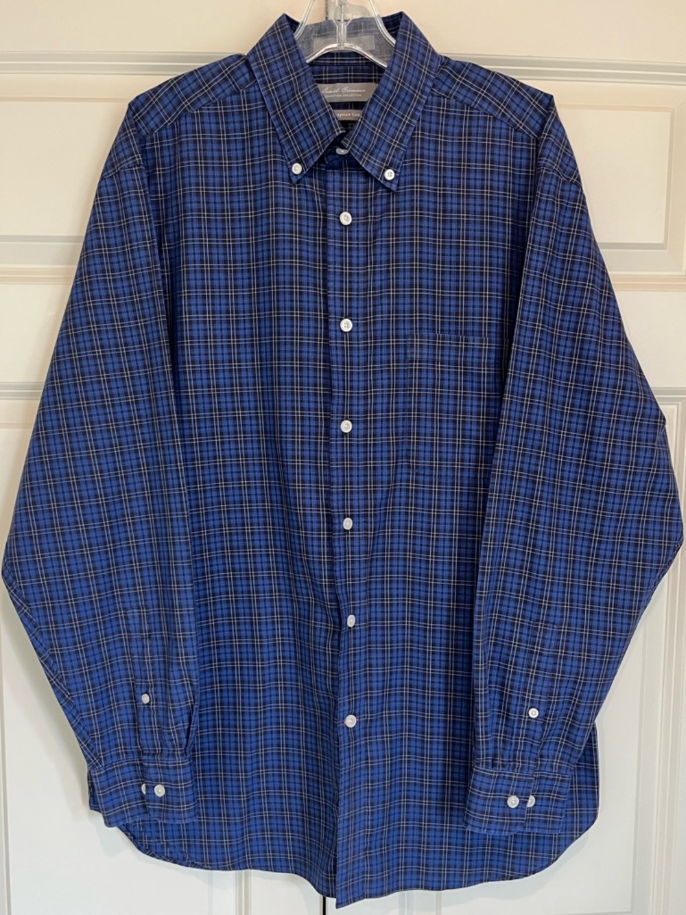 Daniel Cremieux Blue Plaid Button-Down Shirt Size Large
